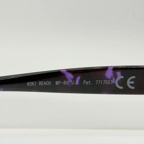 Maui Jim Koki Beach Purple Tortoise Polarized Rose Lenses Sunglasses R433-28T - Picture 7 of 9